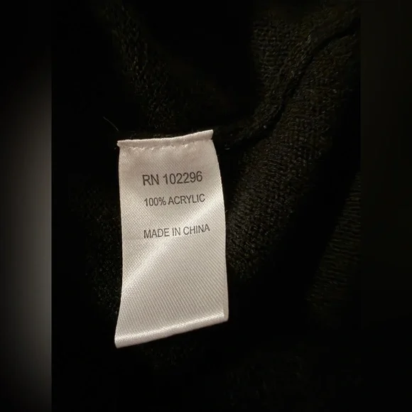 Connected apparel Black & Gray Striped Cowl Neck Sweater Dress PL - Picture 5 of 6